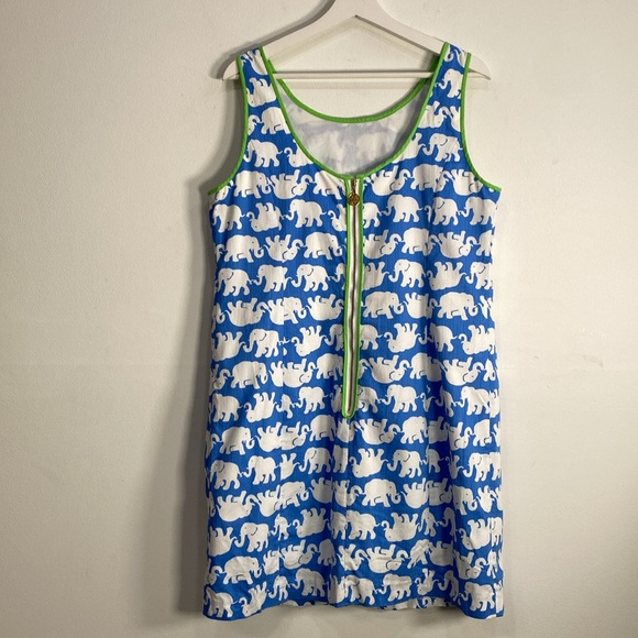 Lilly Pulitzer Elephant Print Dress Cotton Resort - Picture 6 of 12
